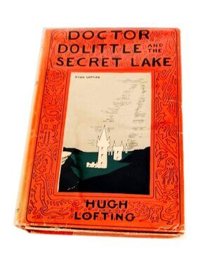 Doctor Dolittle Secret Lake Book Lippincott HC DJ 1948 First 3rd Print Lofting